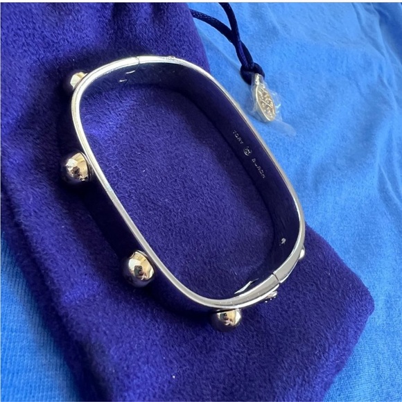 TORY BURCH - Two Tone Stacked Studded Cuff - Picture 5 of 5